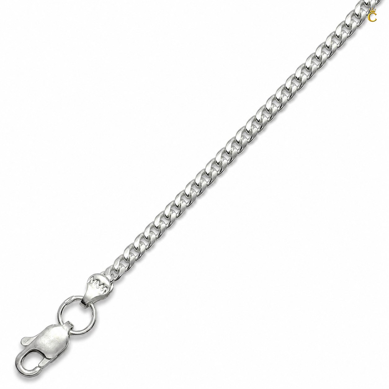 Men's Silver Classic Curb Bracelet