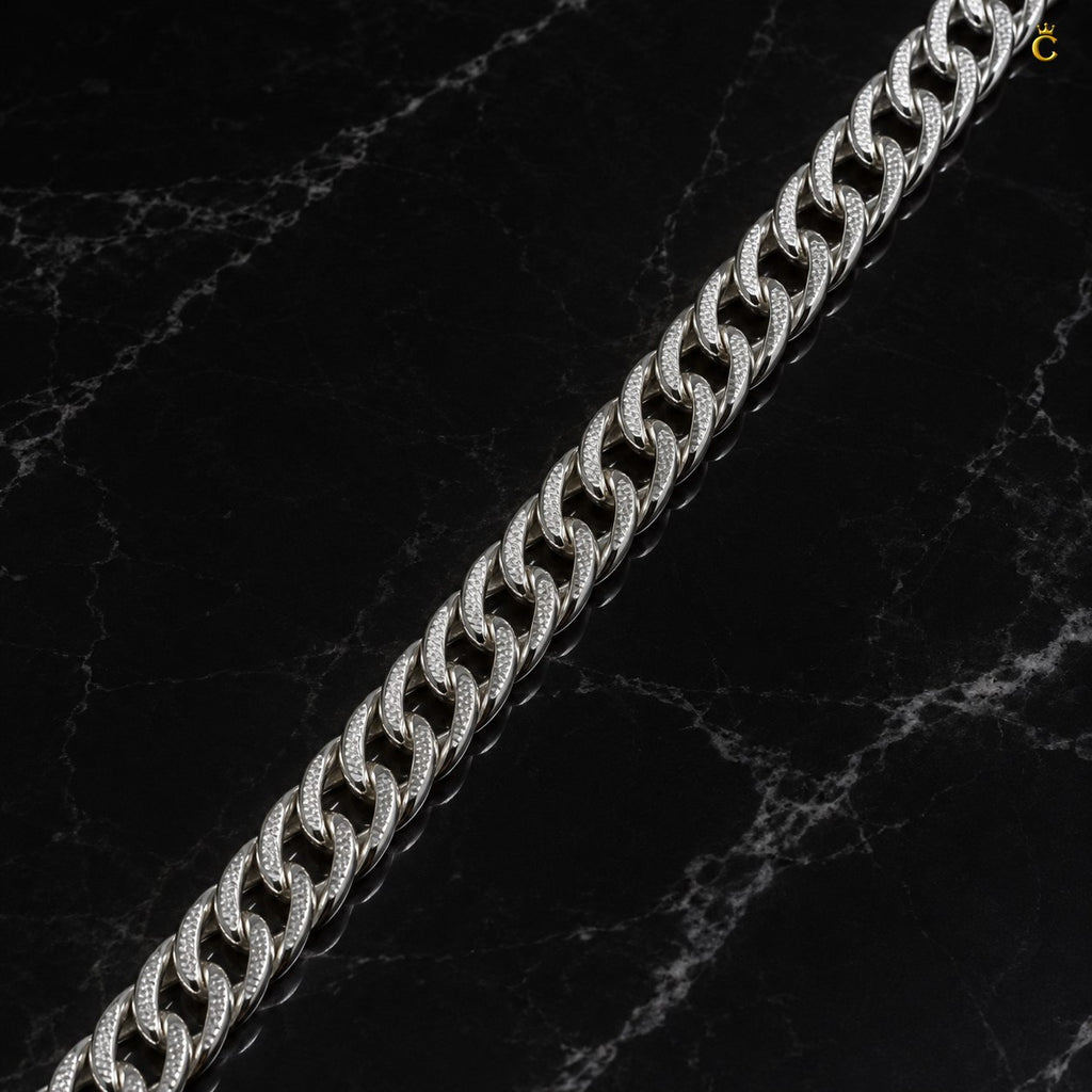 Premium Silver Cuban Link Bracelet for Men