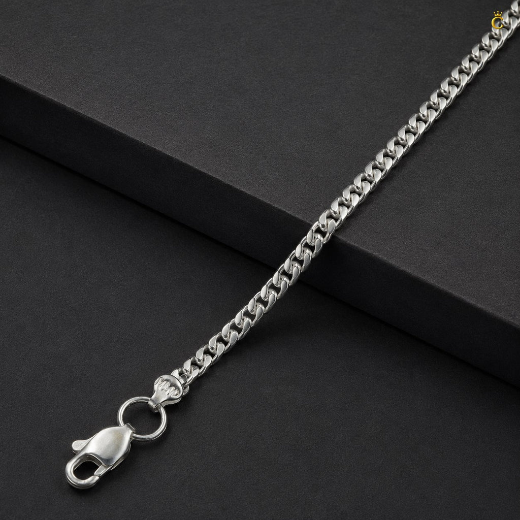 Men's Silver Classic Curb Bracelet