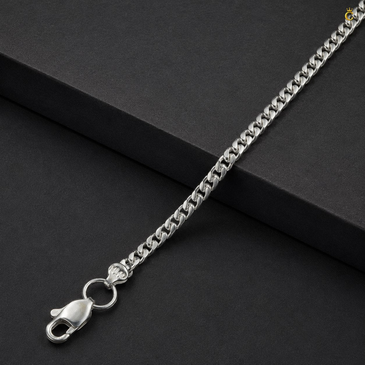 Men's Silver Classic Curb Bracelet