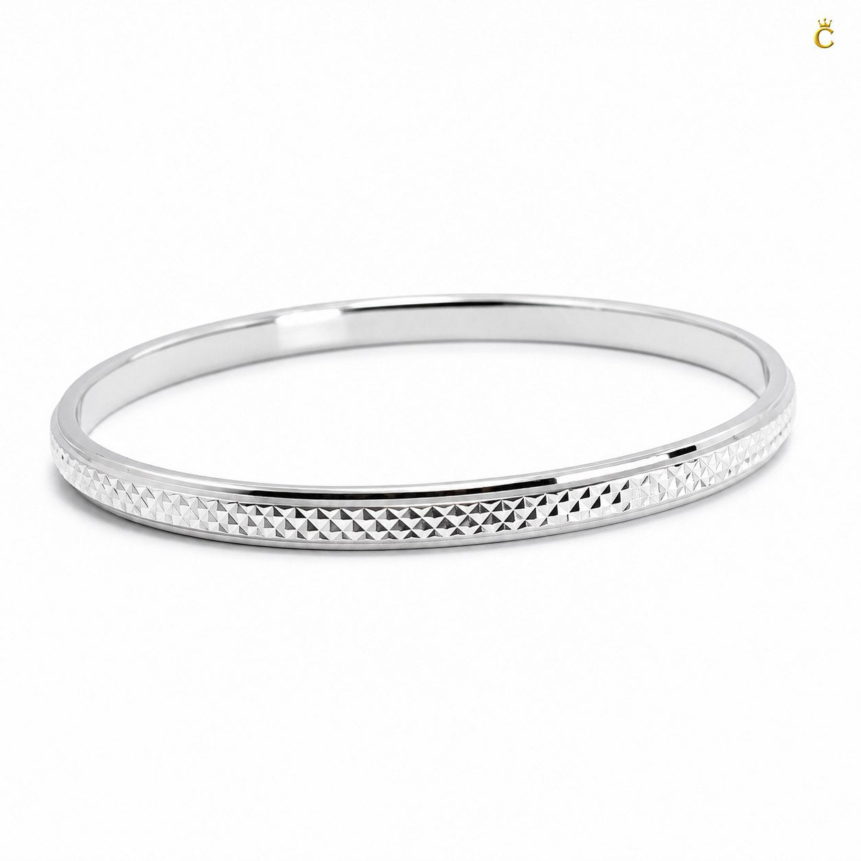 Silver Textured Men's Cuff Bracelet
