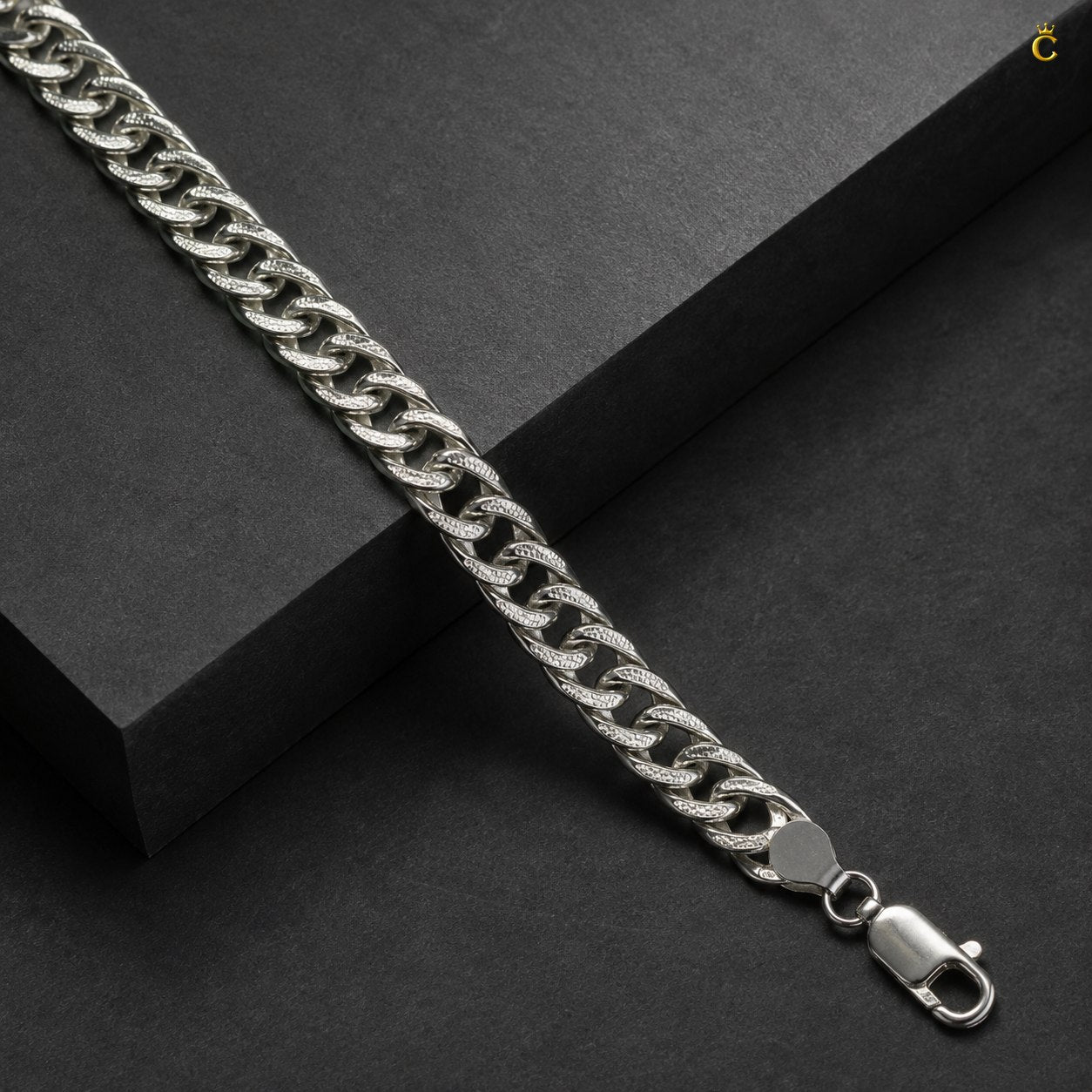 Premium Silver Cuban Link Bracelet for Men