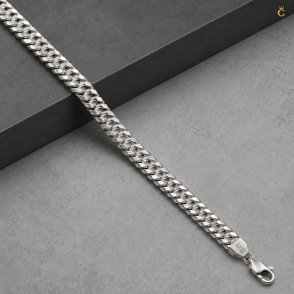 Classic Silver Cuban Curb Bracelet