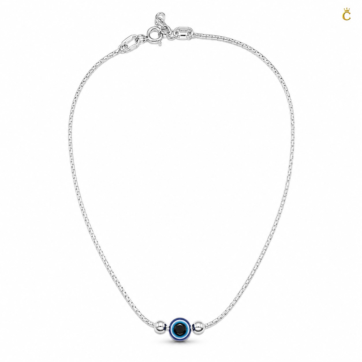 Evil Eye Silver Anklet