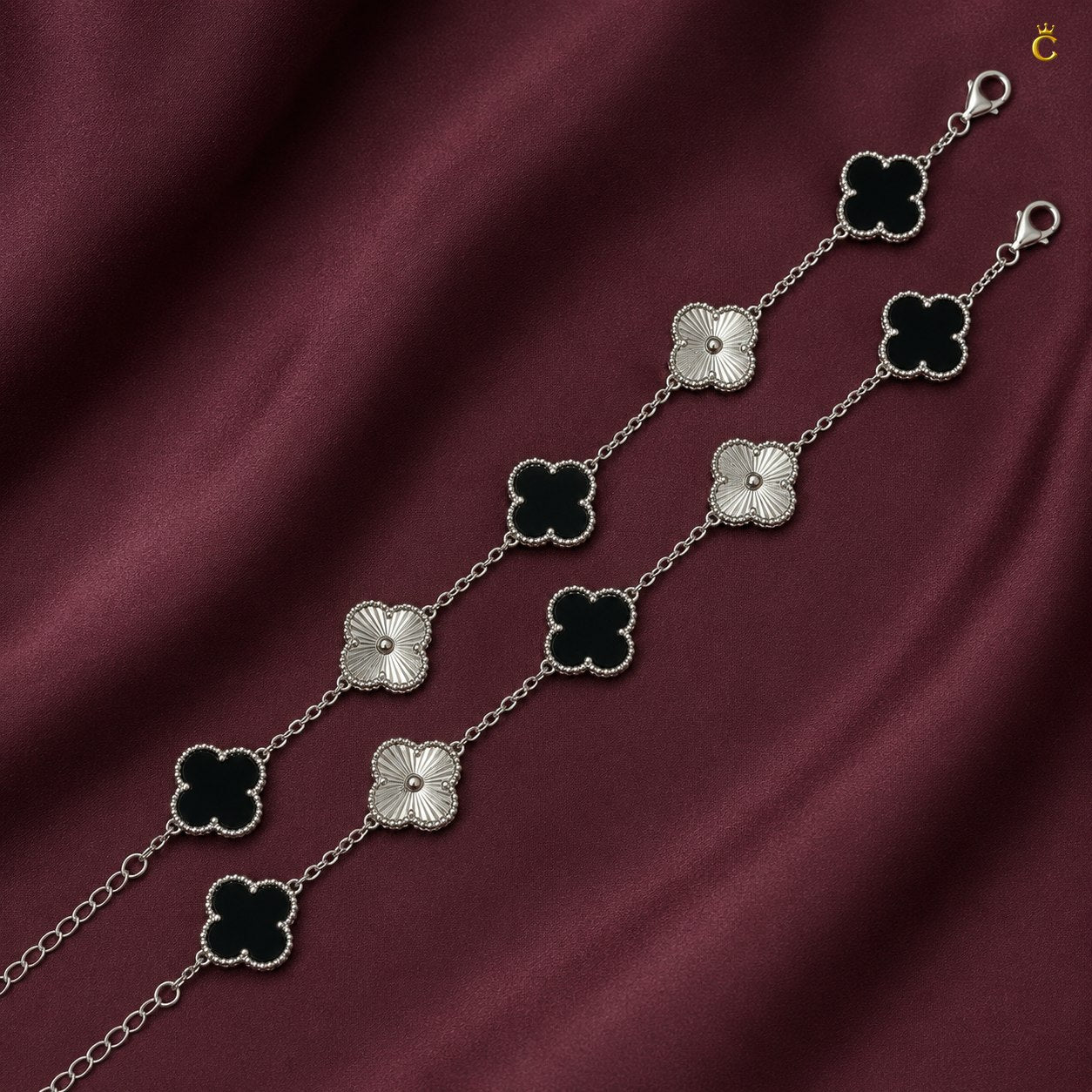 Celestora- Midnight Black Fortune Van cliff Bracelet
