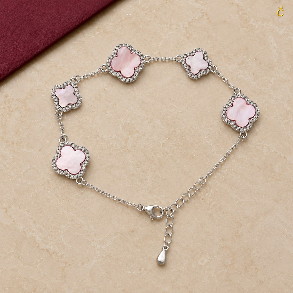 Celestora Charming Blush Clover Van cliff Bracelet