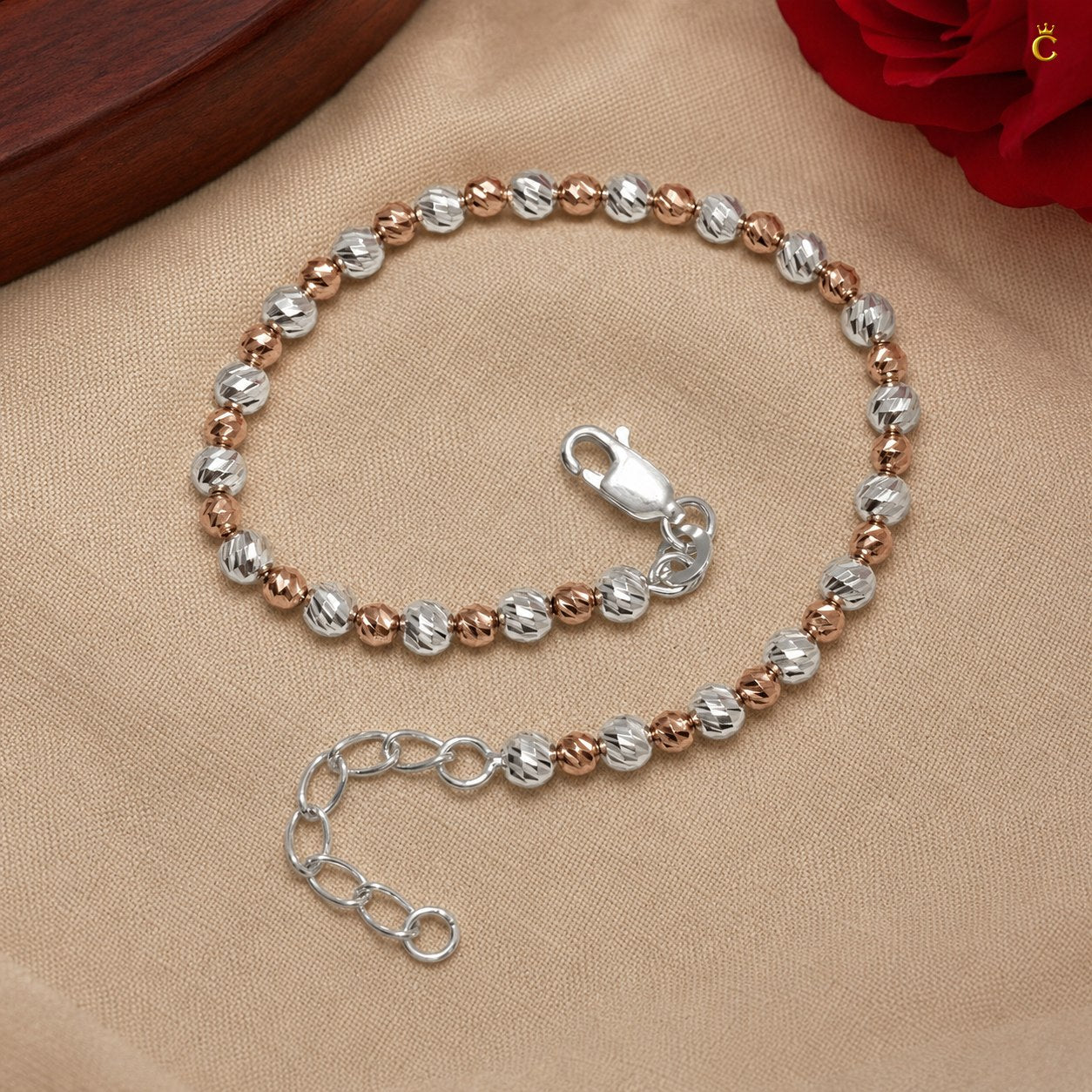 Celestora Silver Rose Glow Bracelet
