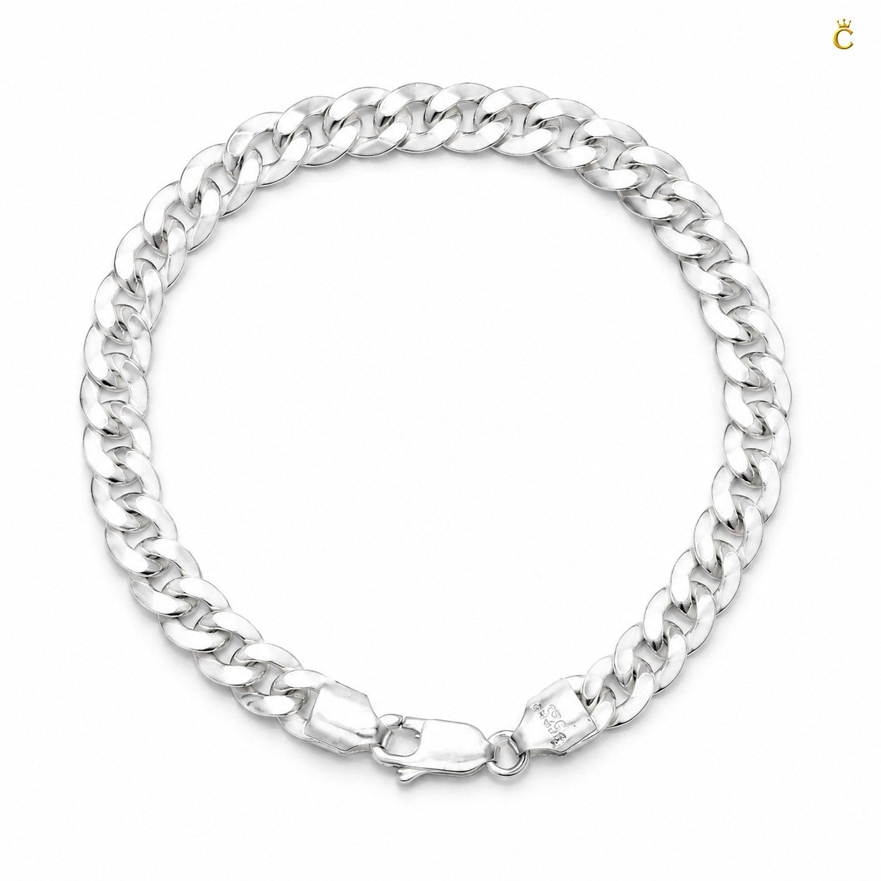Men's Silver Cuban Link Chain Bracelet