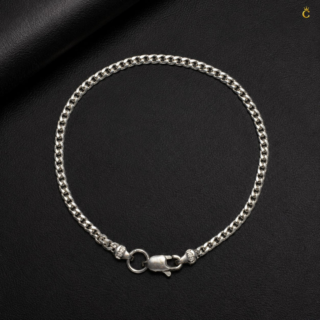 Men's Silver Classic Curb Bracelet