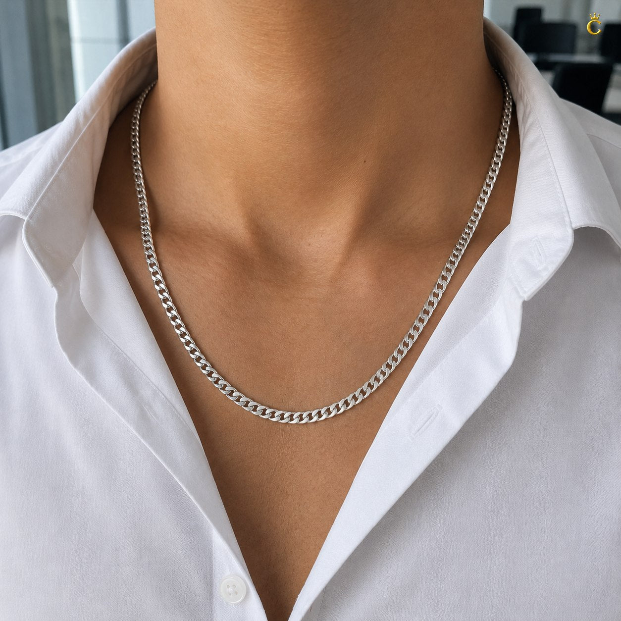 Silver Classic Everyday Curb chain 22 inches
