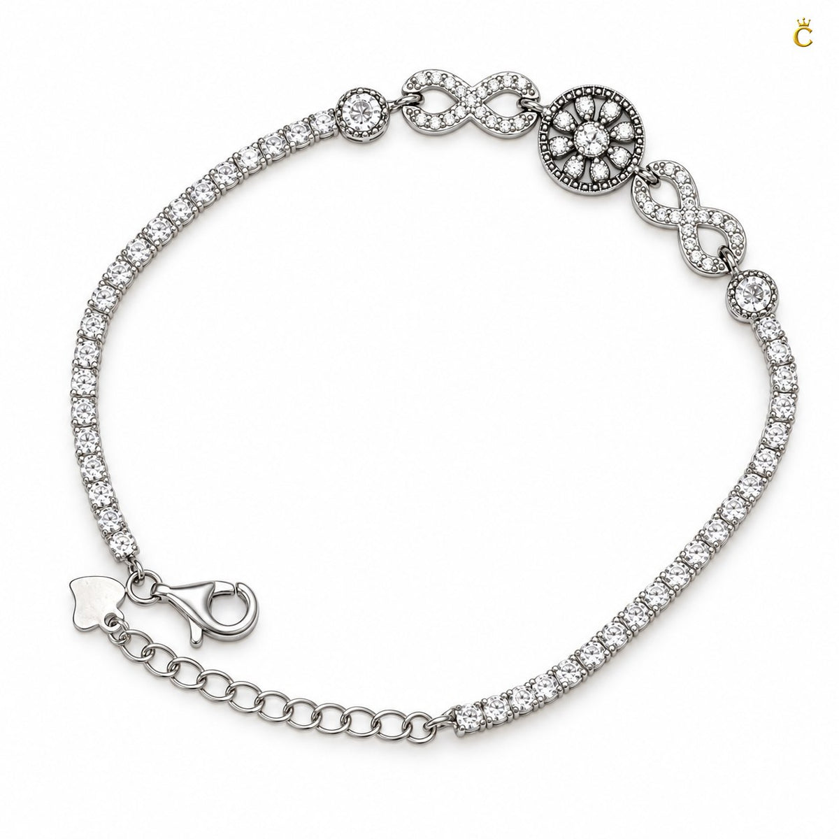 Eternal blossom infinity Silver adjustable Bracelet