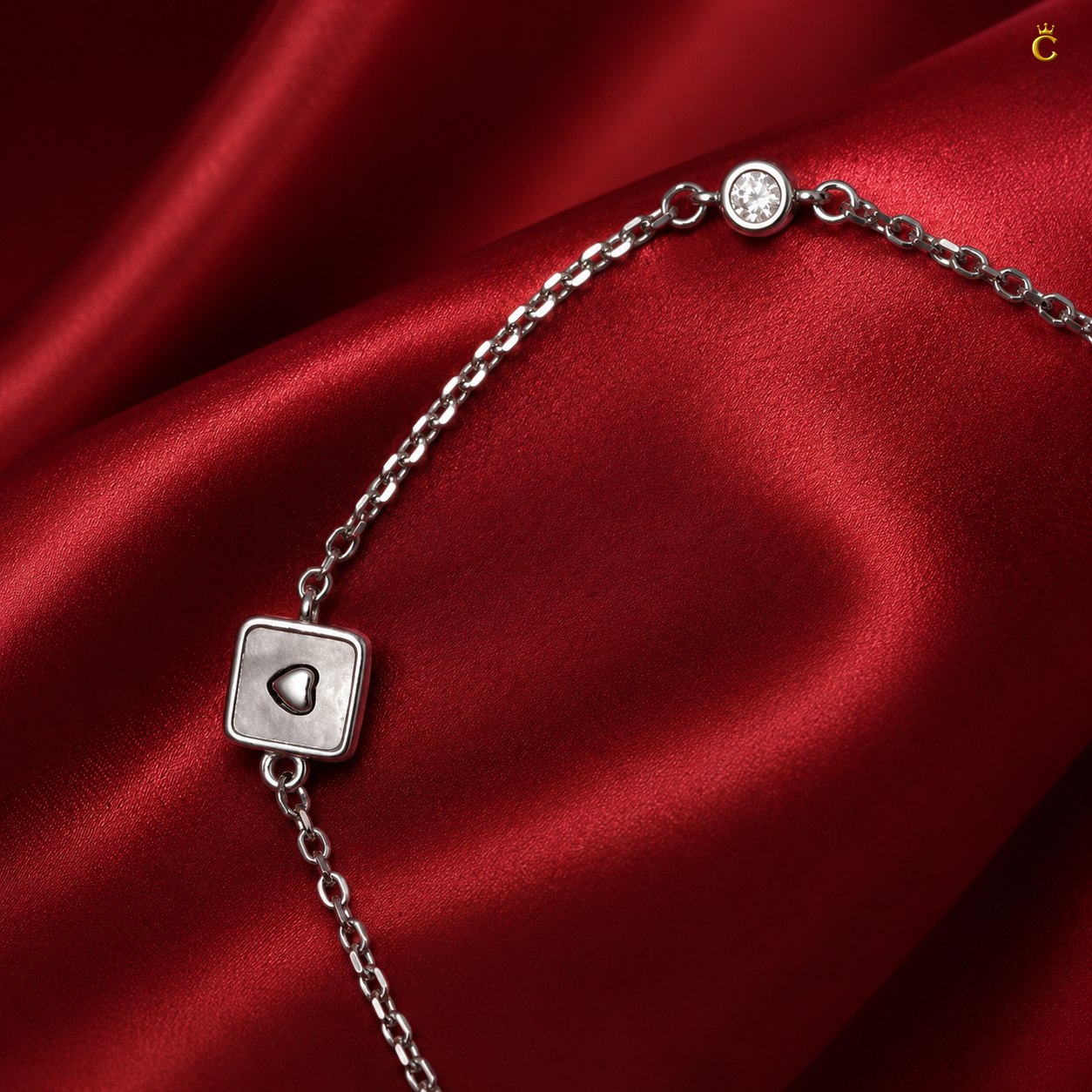 Celestora Silver Minimalist Multi Charm Anklet
