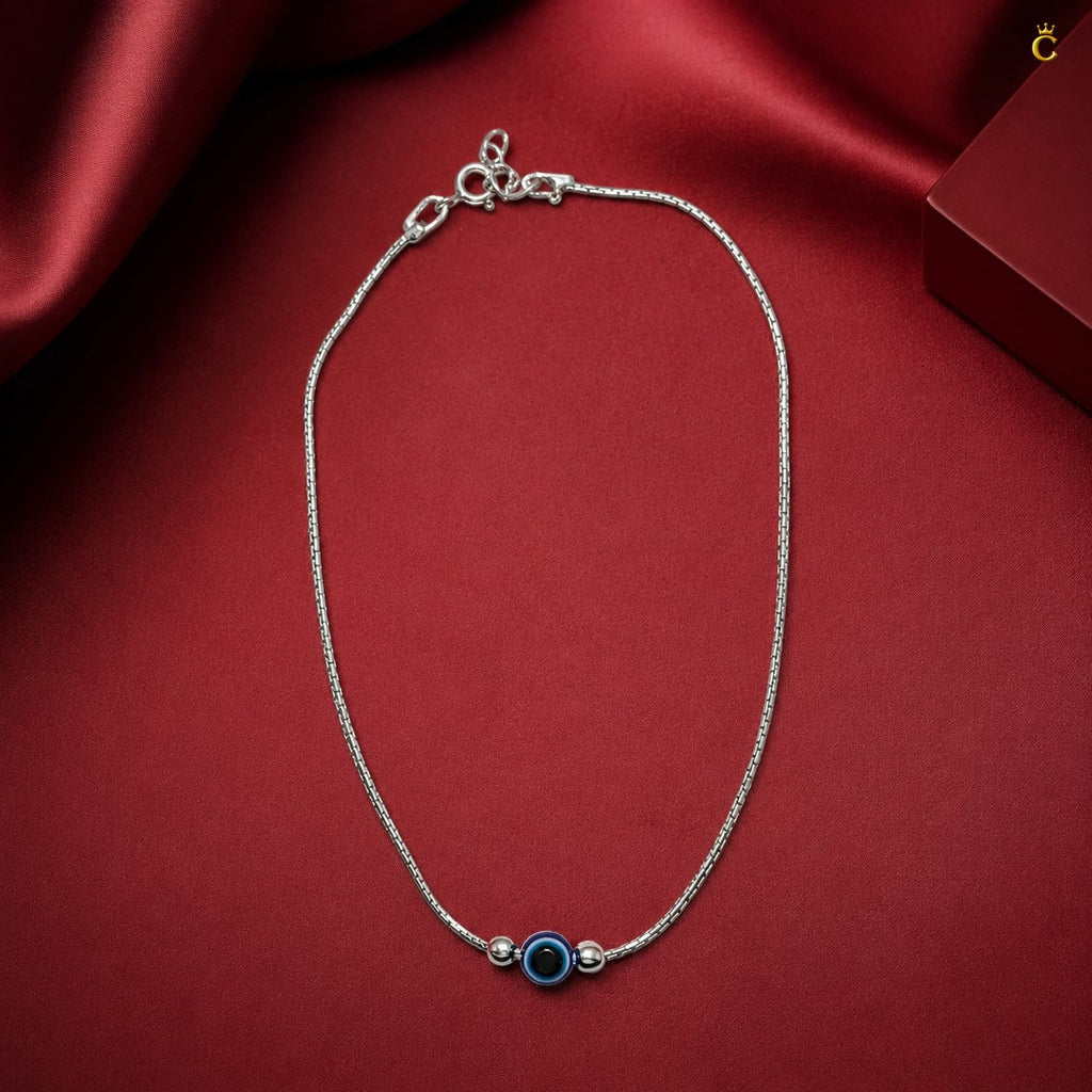 Evil Eye Silver Anklet