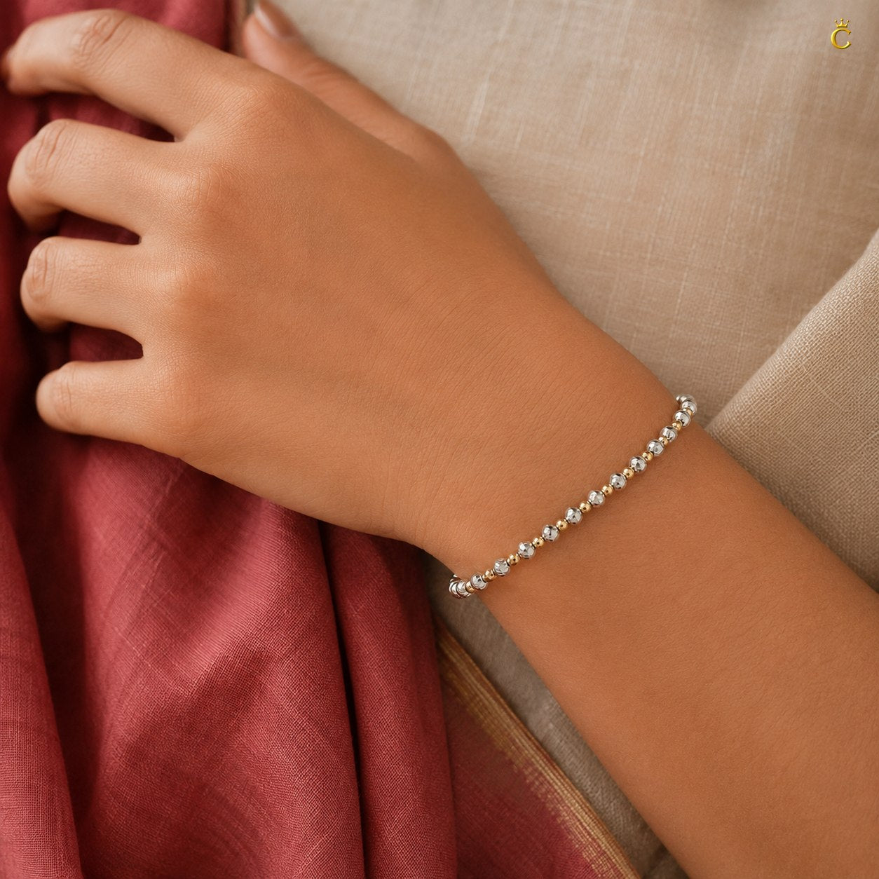 Celestora Silver Rose Glow Bracelet