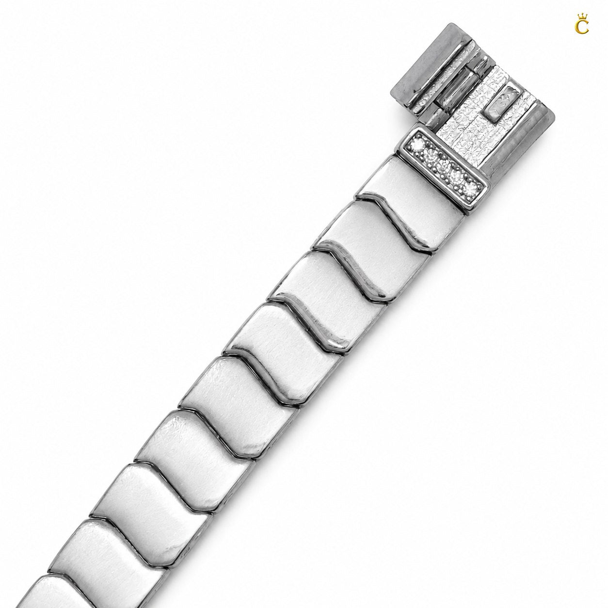 Celestora- Platinum Mirror Finish Italian Silver Bracelet
