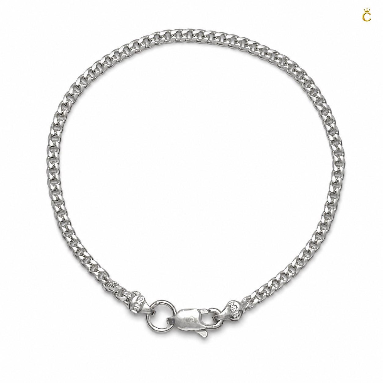 Men's Silver Classic Curb Bracelet