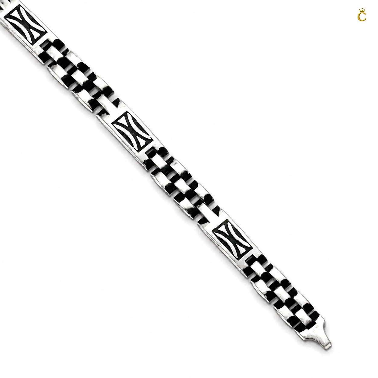 Turkish Oxidised Curve Link Bracelet