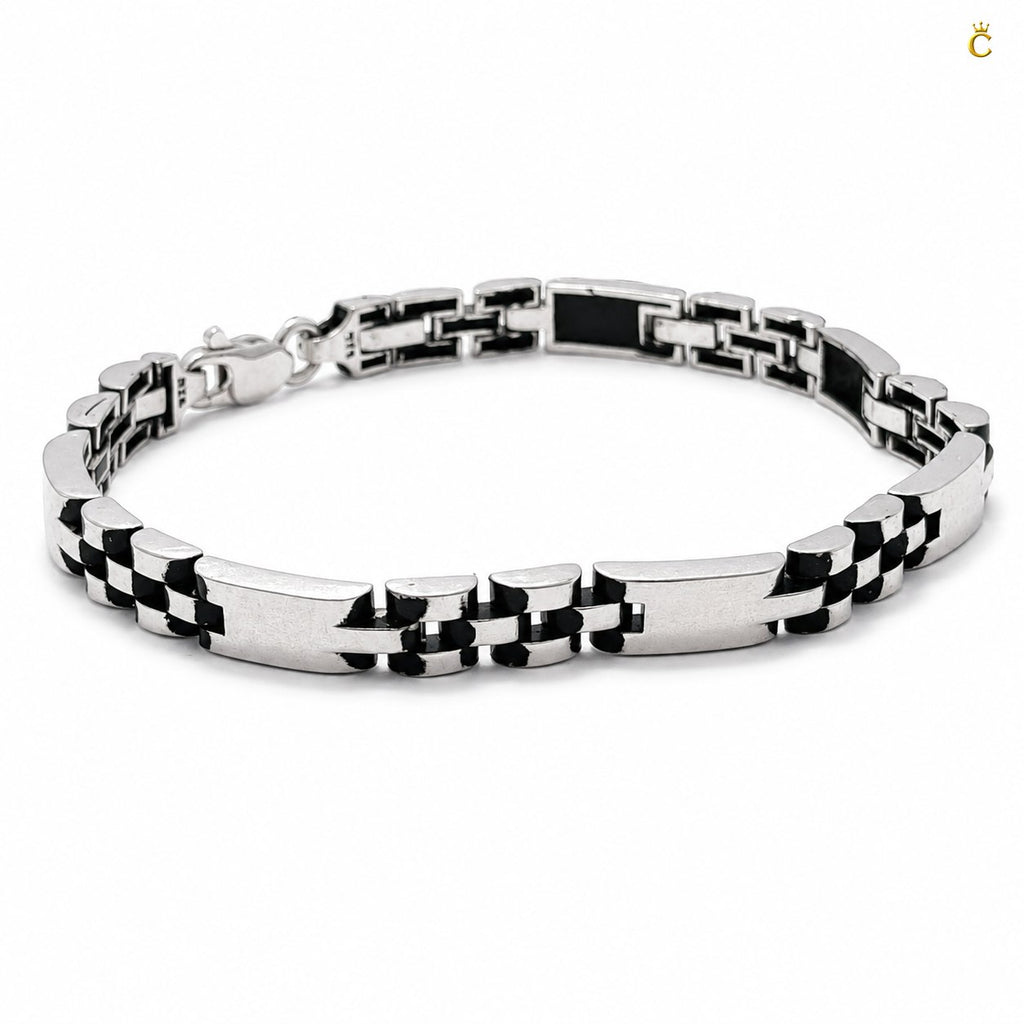 Link Strap Oxidised Bracelet