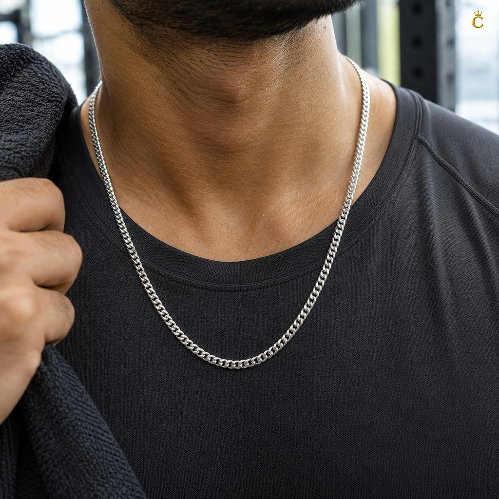 Silver Classic Everyday Curb chain 22 inches