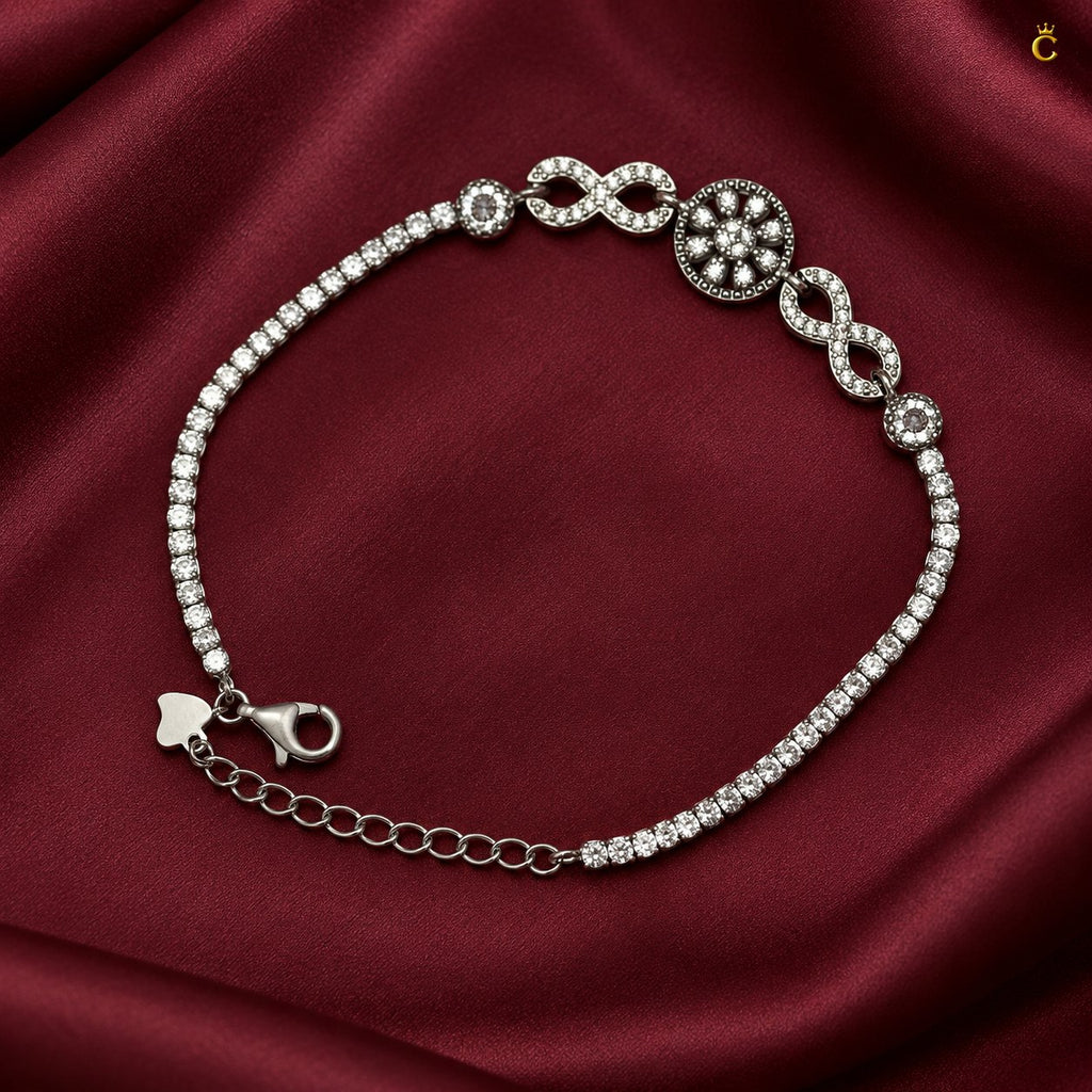 Eternal blossom infinity Silver adjustable Bracelet