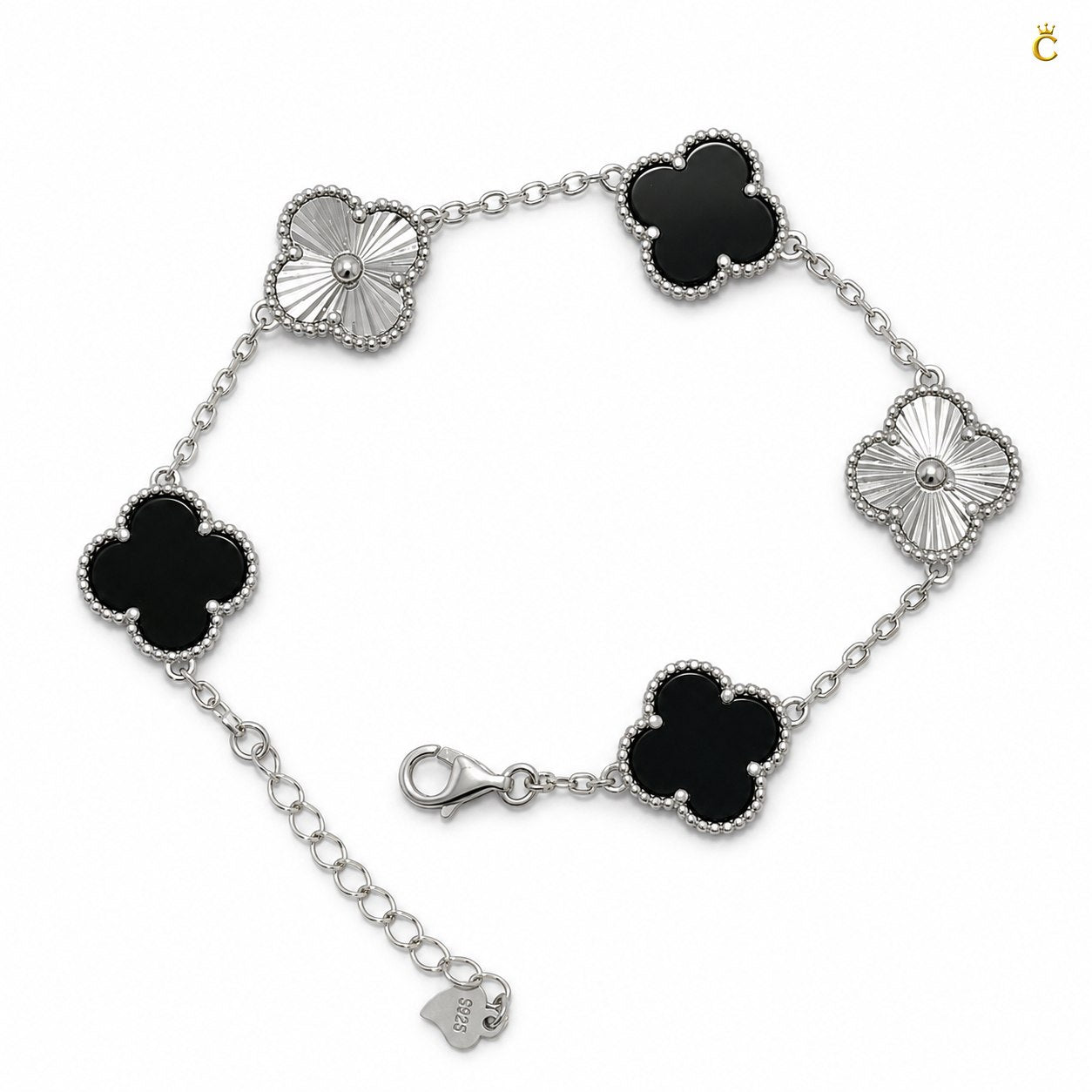 Celestora- Midnight Black Fortune Van cliff Bracelet