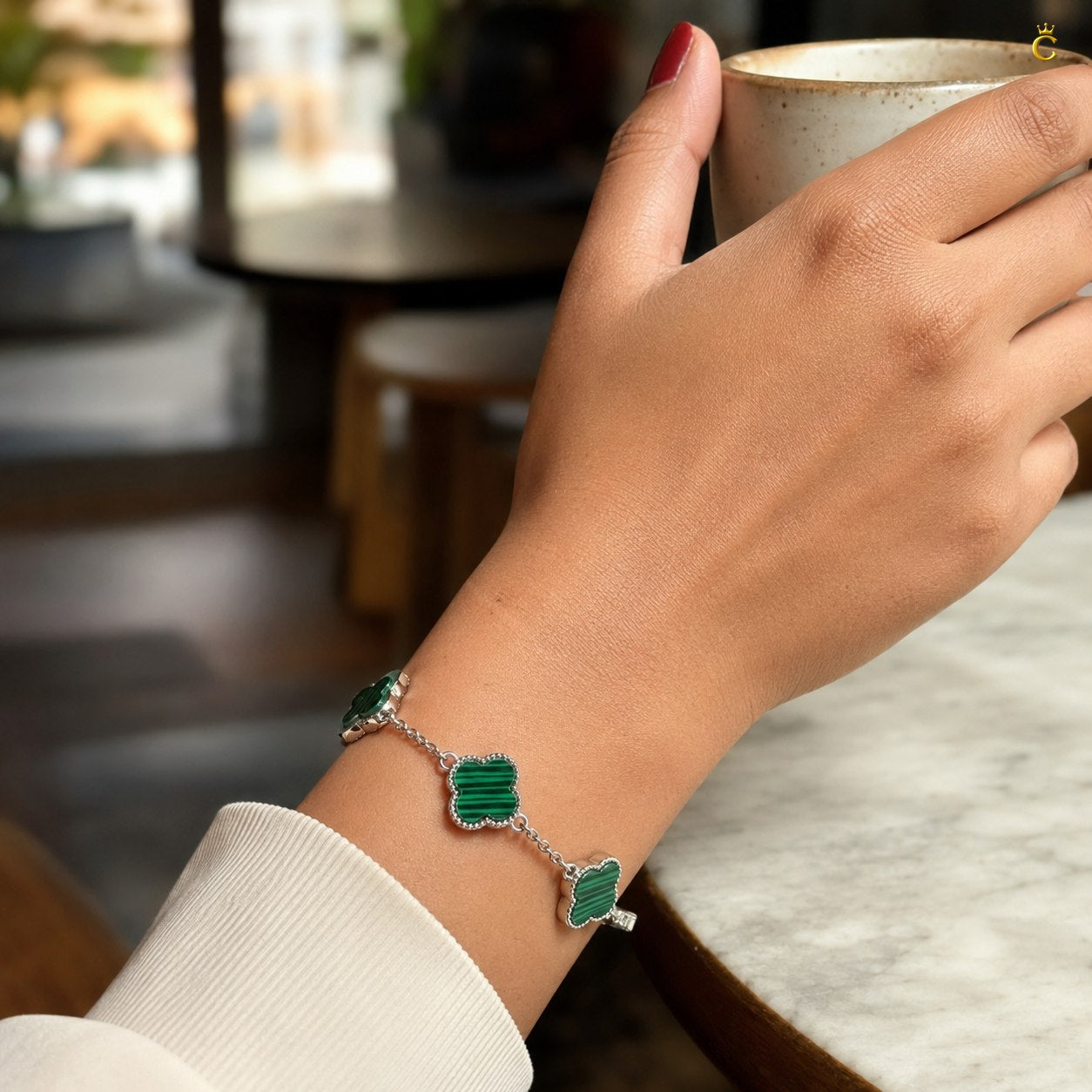 Celestora Emerald Ever-green Van cliff Bracelet