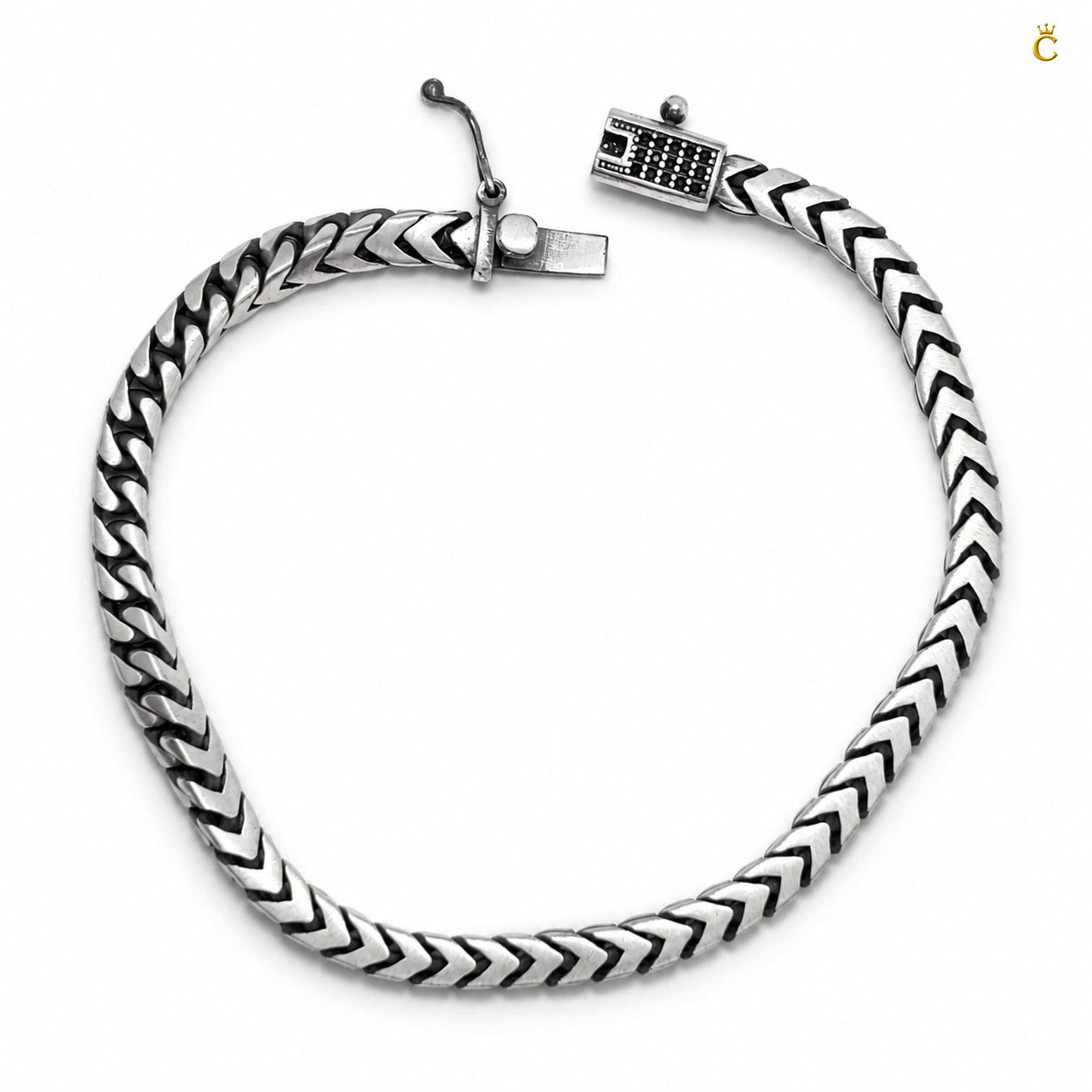 Celestora Stylish Turkish Silver Weave Bracelet for Men
