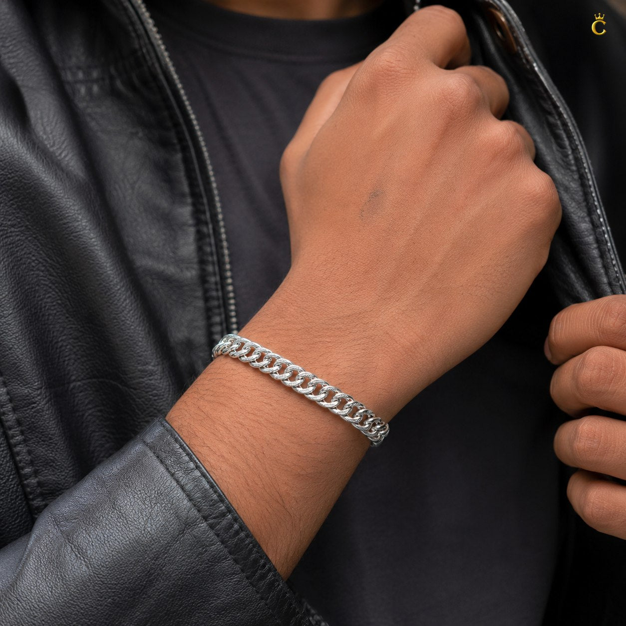 Premium Silver Cuban Link Bracelet for Men