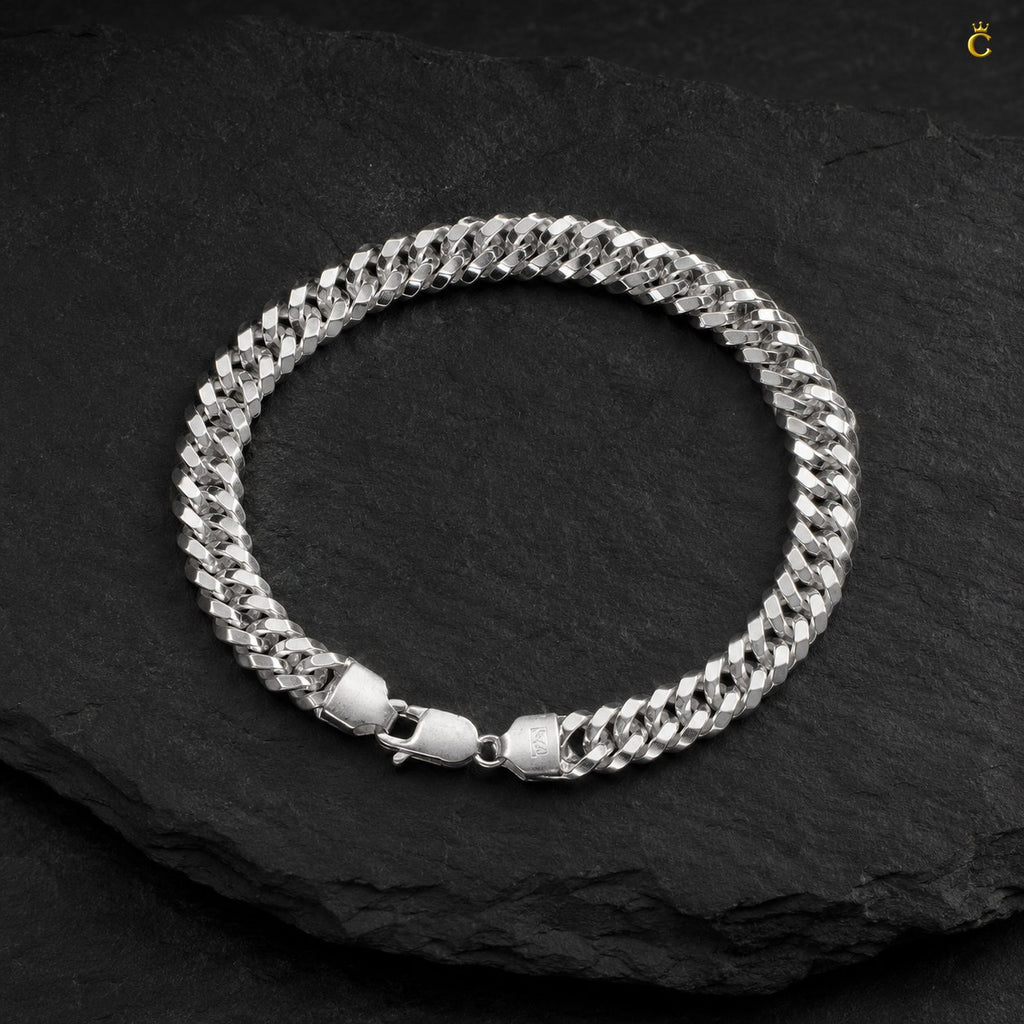 Classic Silver Cuban Curb Bracelet