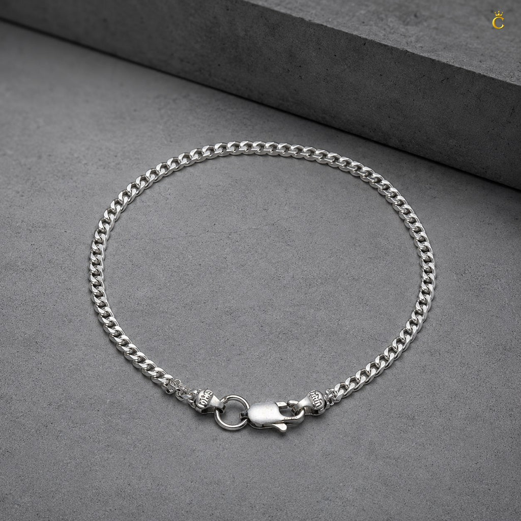 Men's Silver Classic Curb Bracelet