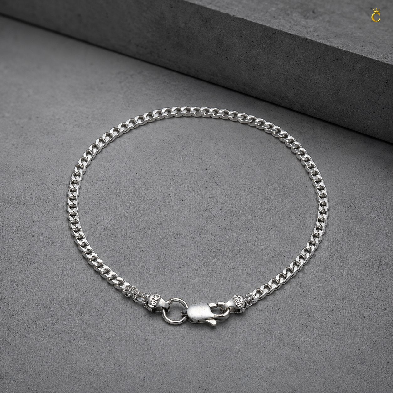 Men's Silver Classic Curb Bracelet