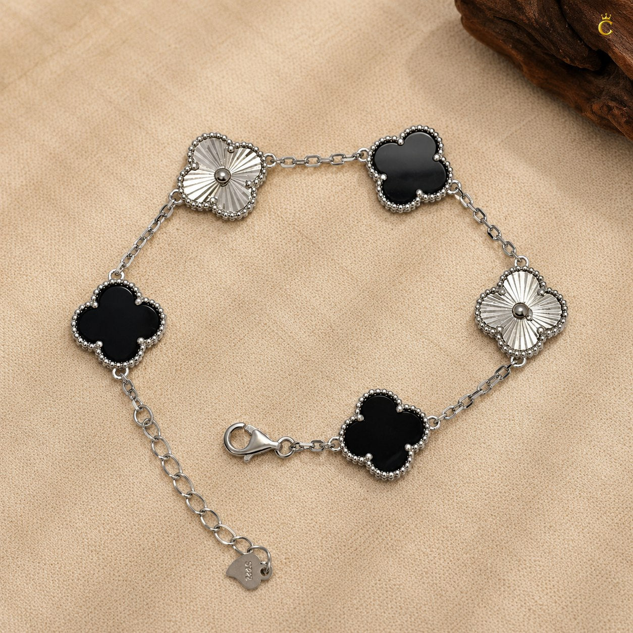Celestora- Midnight Black Fortune Van cliff Bracelet