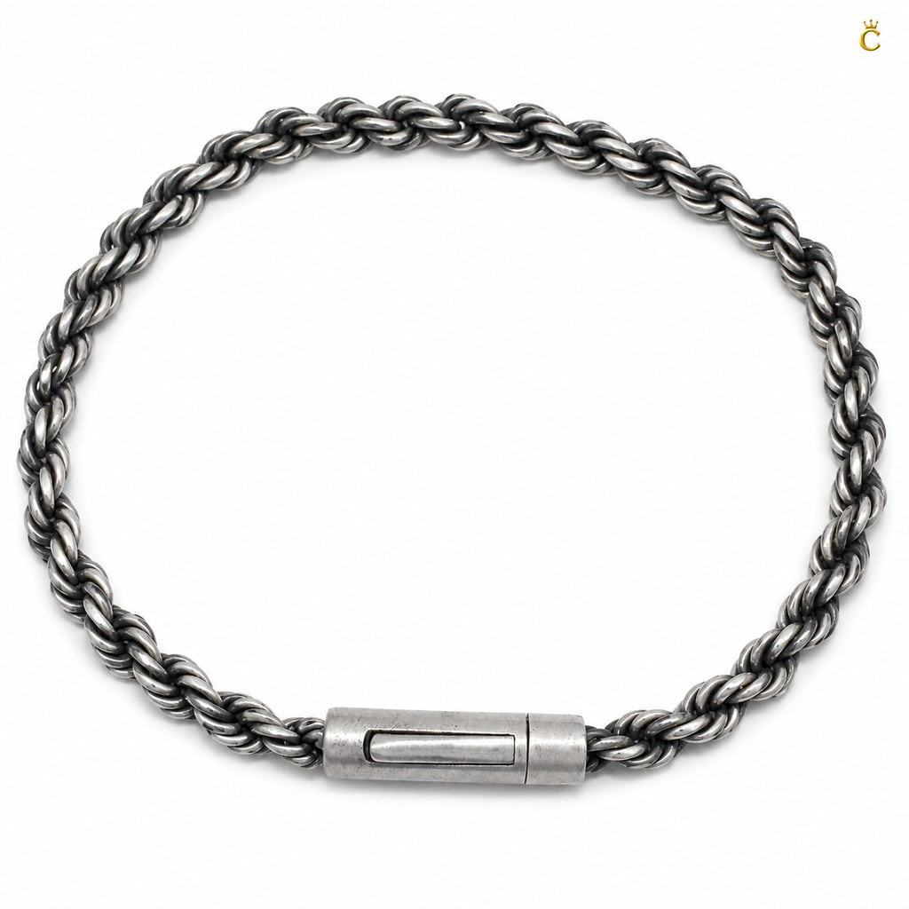 Celestora Oxidized Twisted Rope Bracelet:
