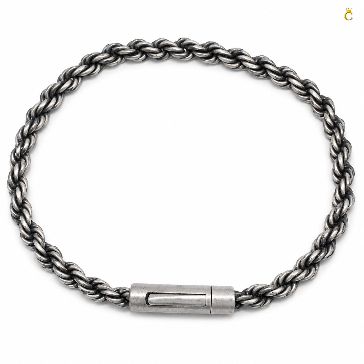 Celestora Oxidized Twisted Rope Bracelet: