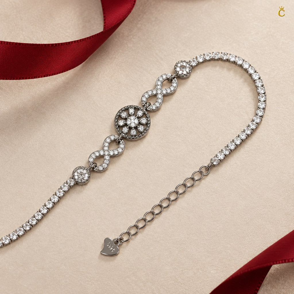 Eternal blossom infinity Silver adjustable Bracelet