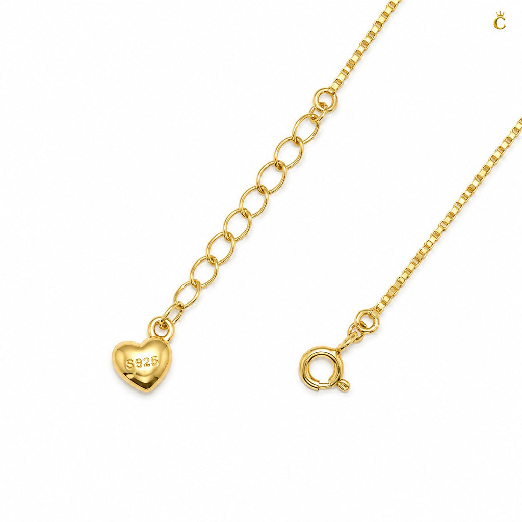 Gold Plated Silver Clover and Butterfly Charm Bracelet