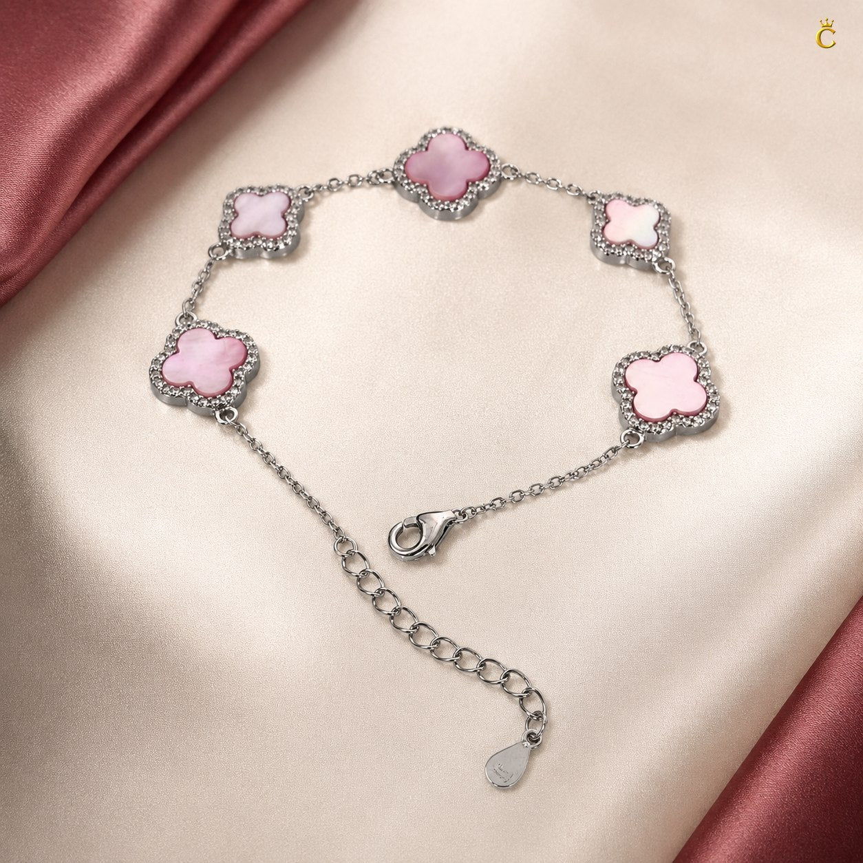 Celestora Charming Blush Clover Van cliff Bracelet