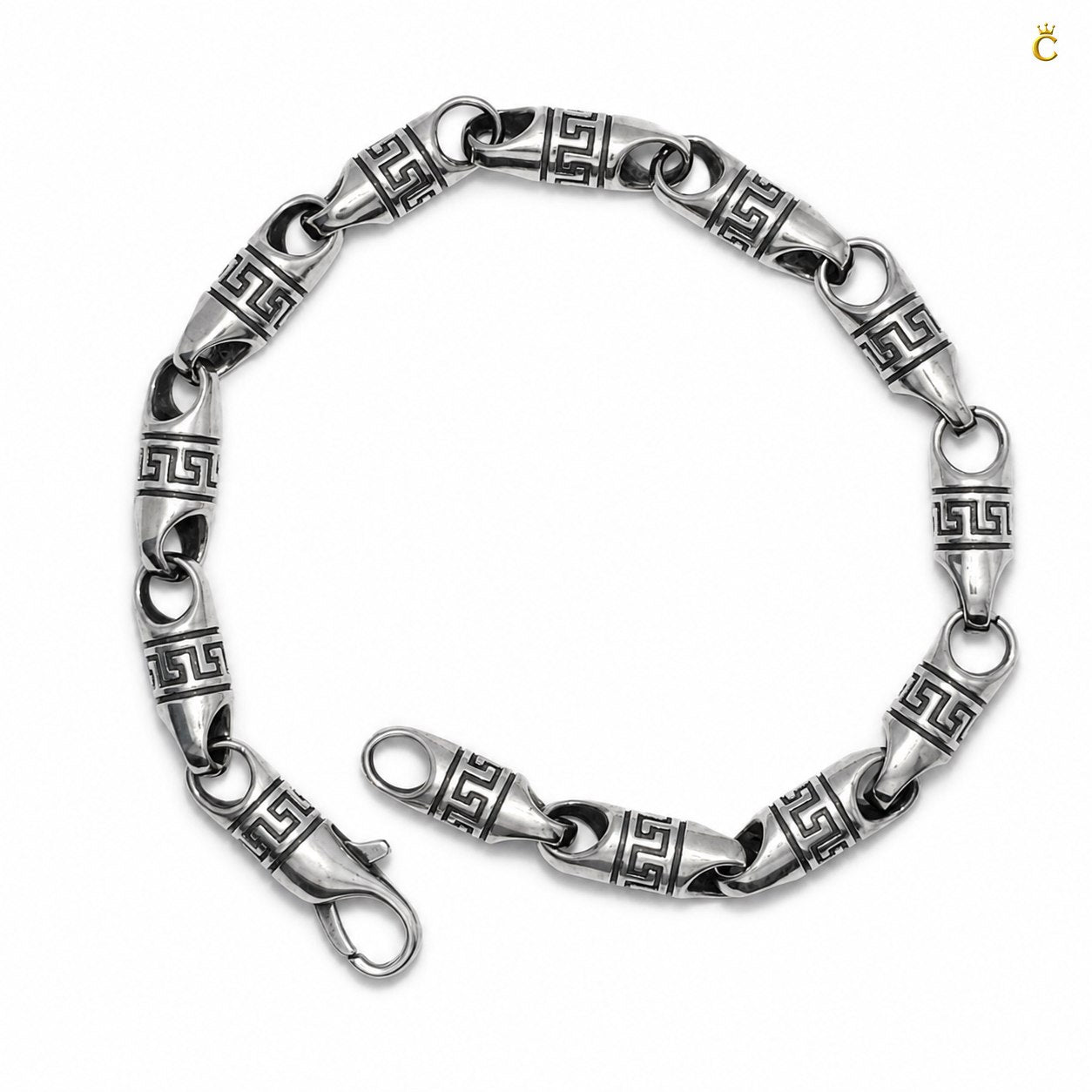 Celestora-Premium Oxidised Imperial Key link Bracelet