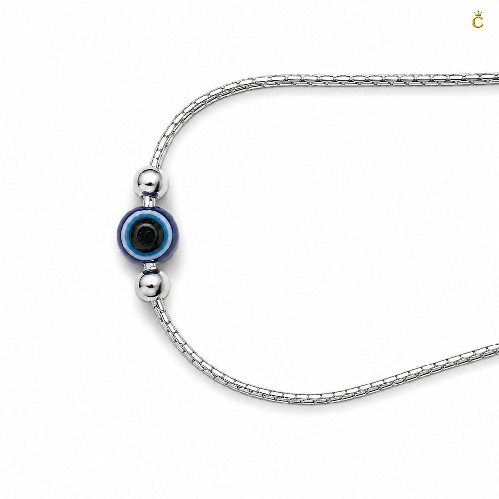 Evil Eye Silver Anklet