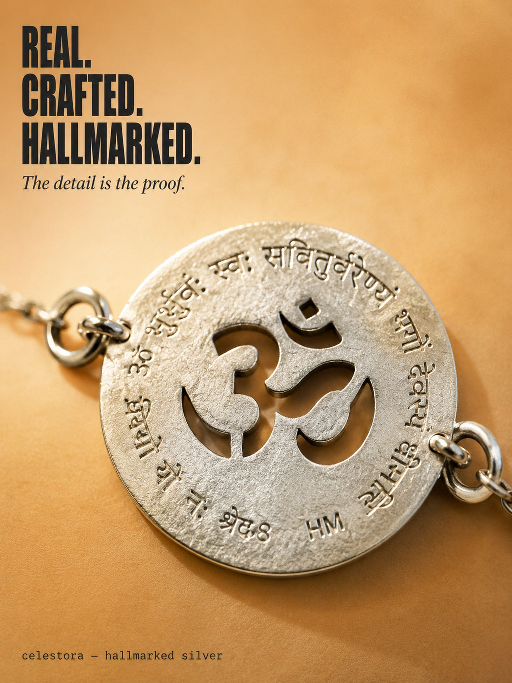 Minimal sleek Om with Gyatri mantra Single/Double thread Rakhi/ Bracelet