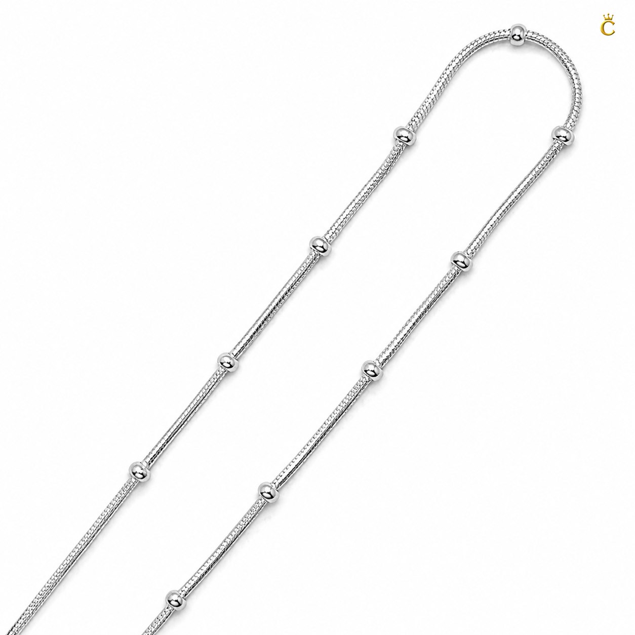 Silver Beaded Satellite Chain