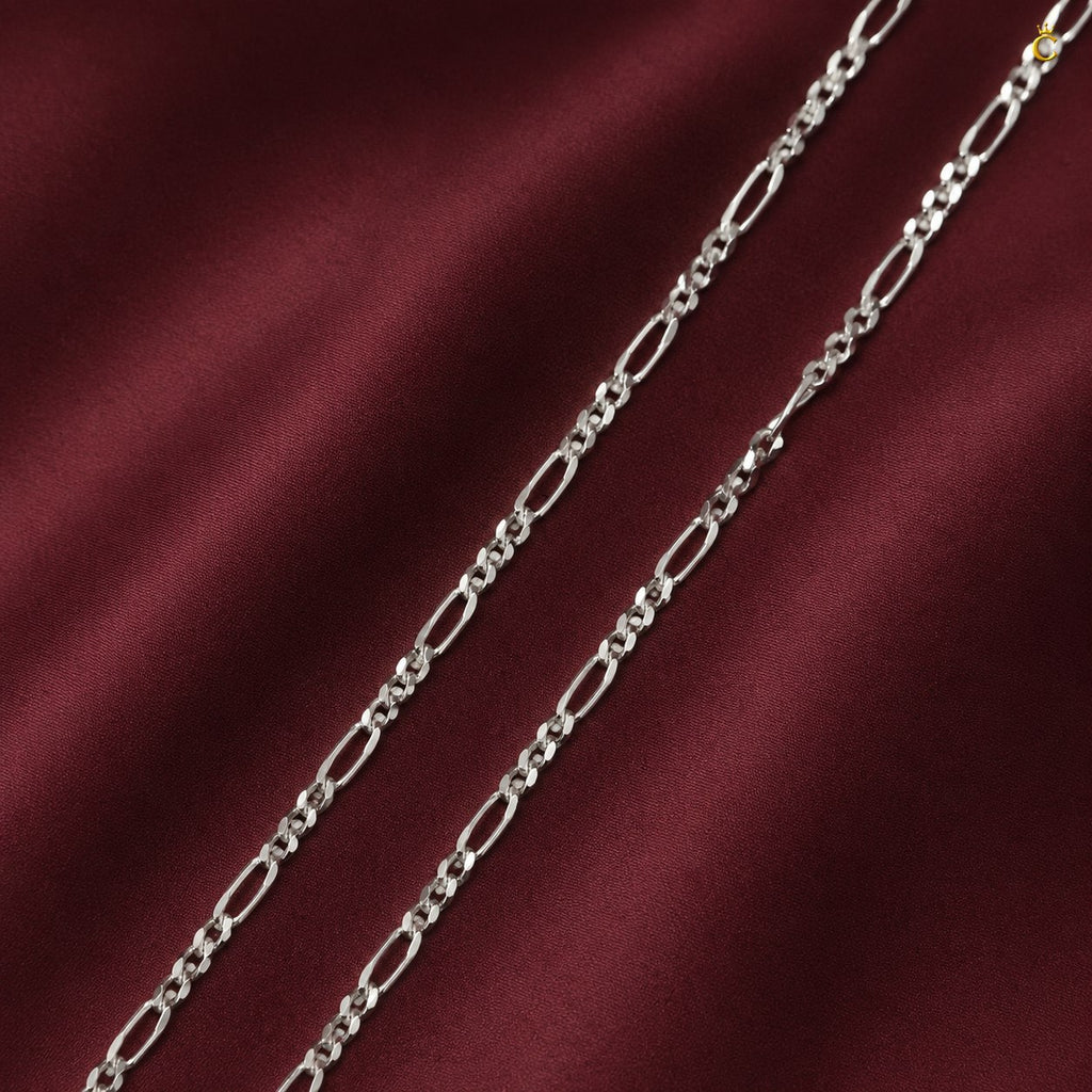 Premium Silver Figaro Chain Necklace