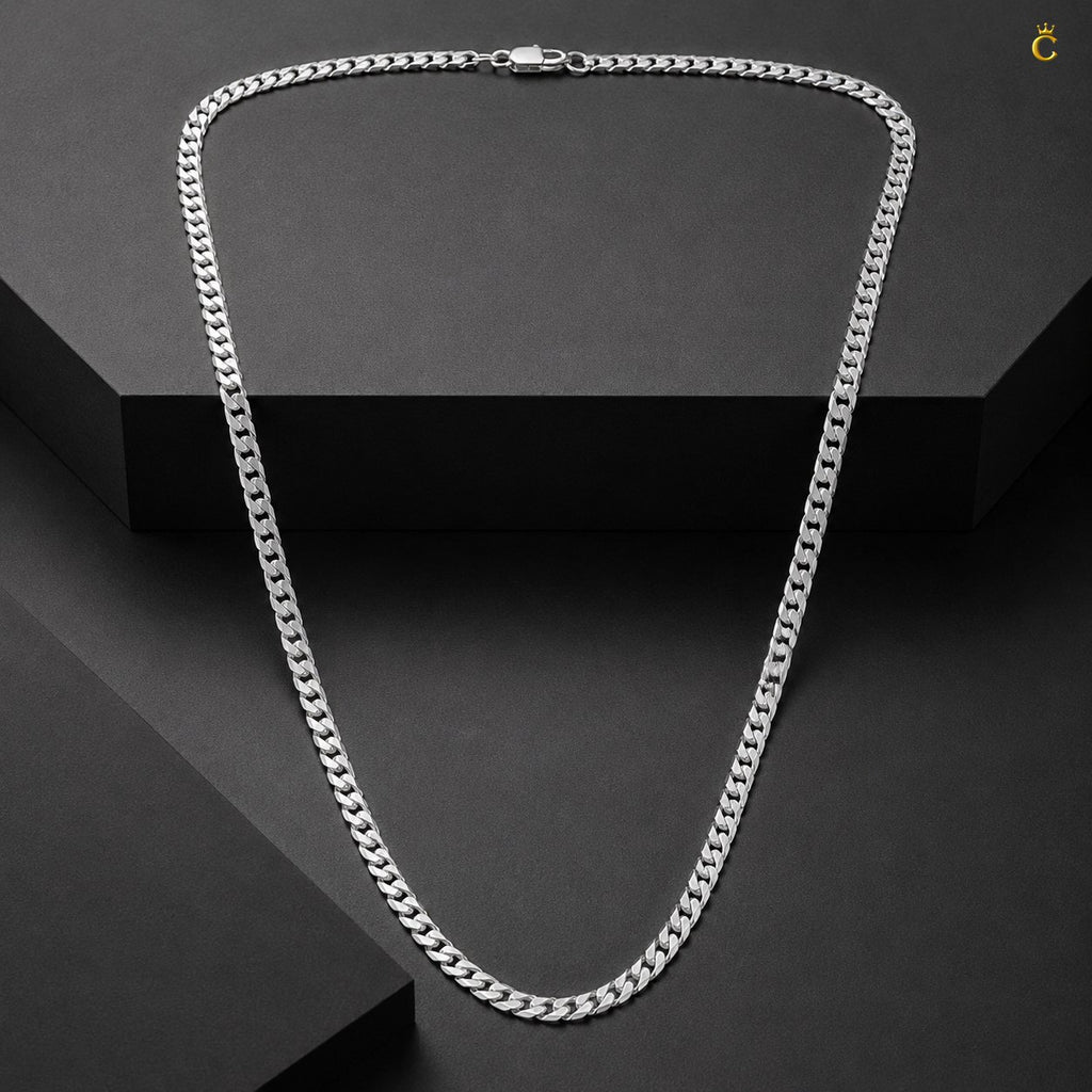 Silver Classic Everyday Curb chain 22 inches