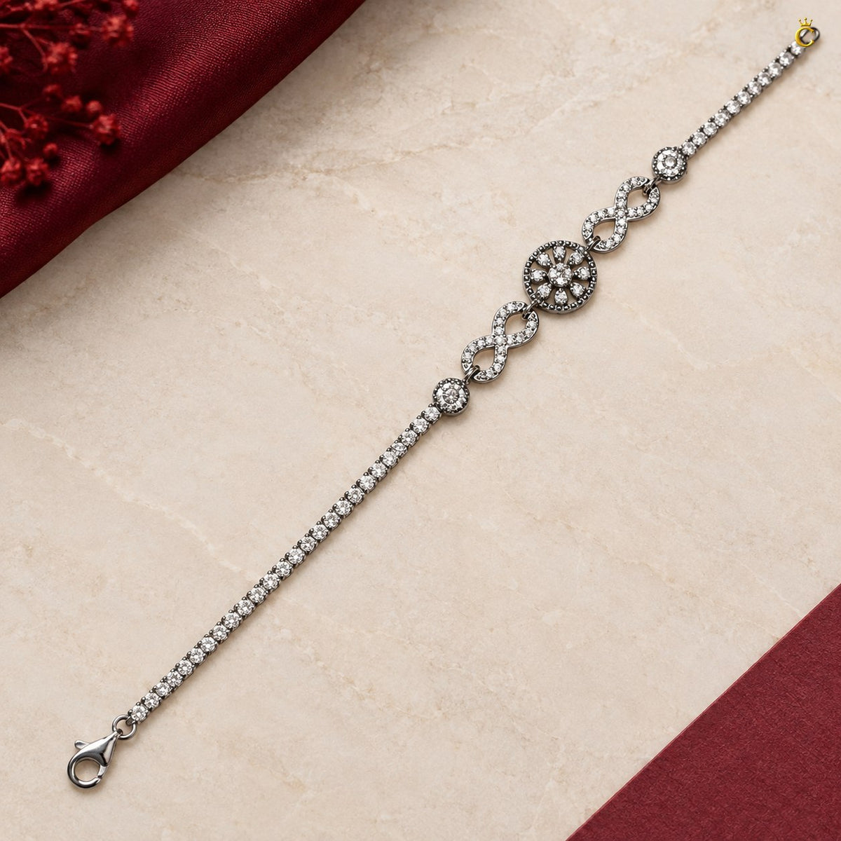 Eternal blossom infinity Silver adjustable Bracelet