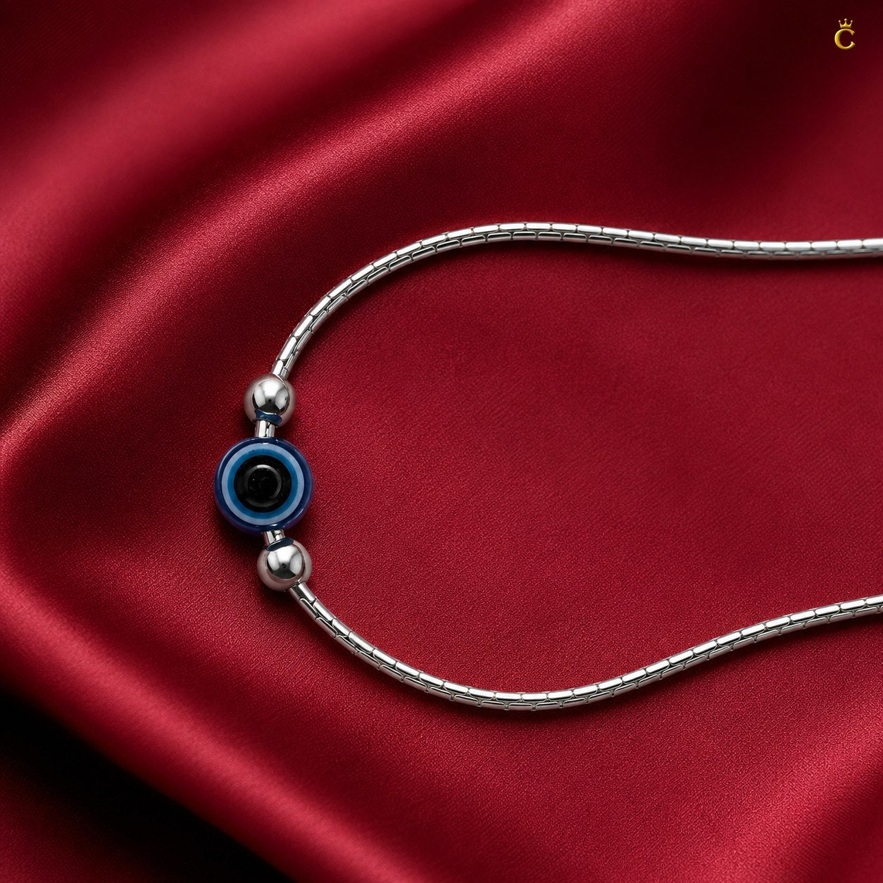 Evil Eye Silver Anklet