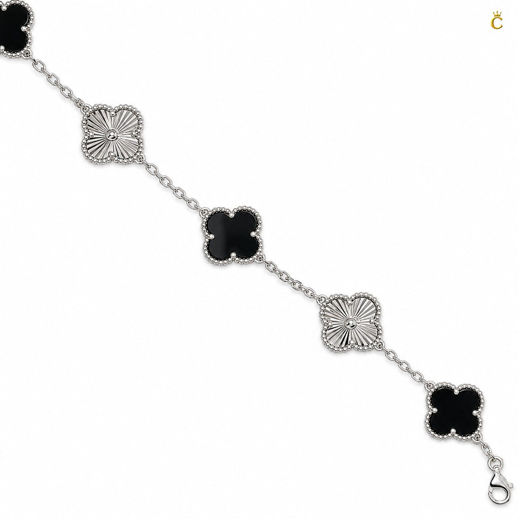 Celestora- Midnight Black Fortune Van cliff Bracelet