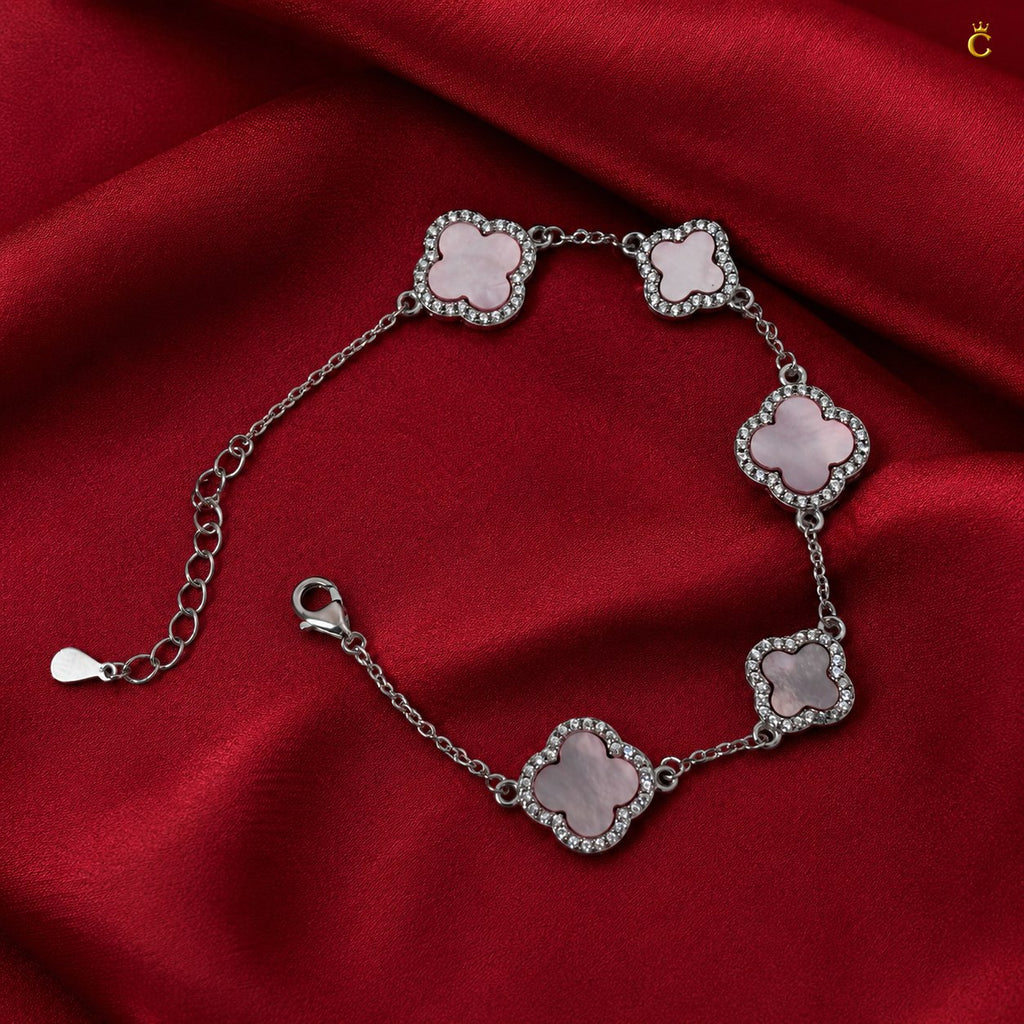 Celestora Charming Blush Clover Van cliff Bracelet