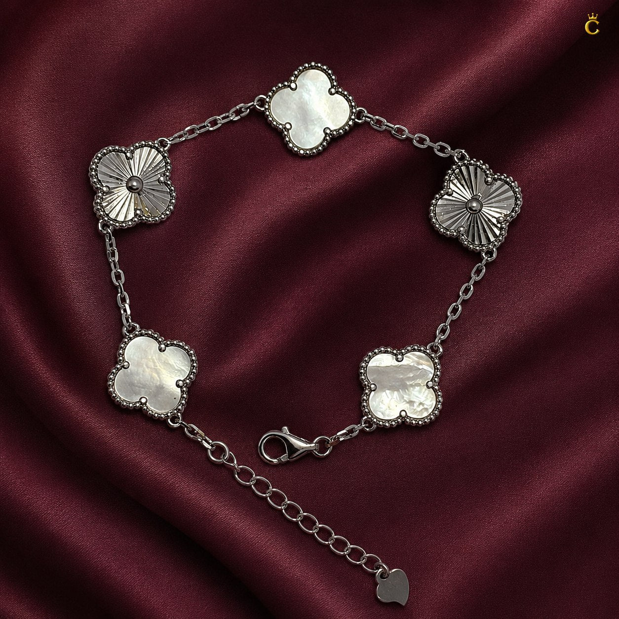 Celestora Moon Pearl Clover Van cliff Bracelet