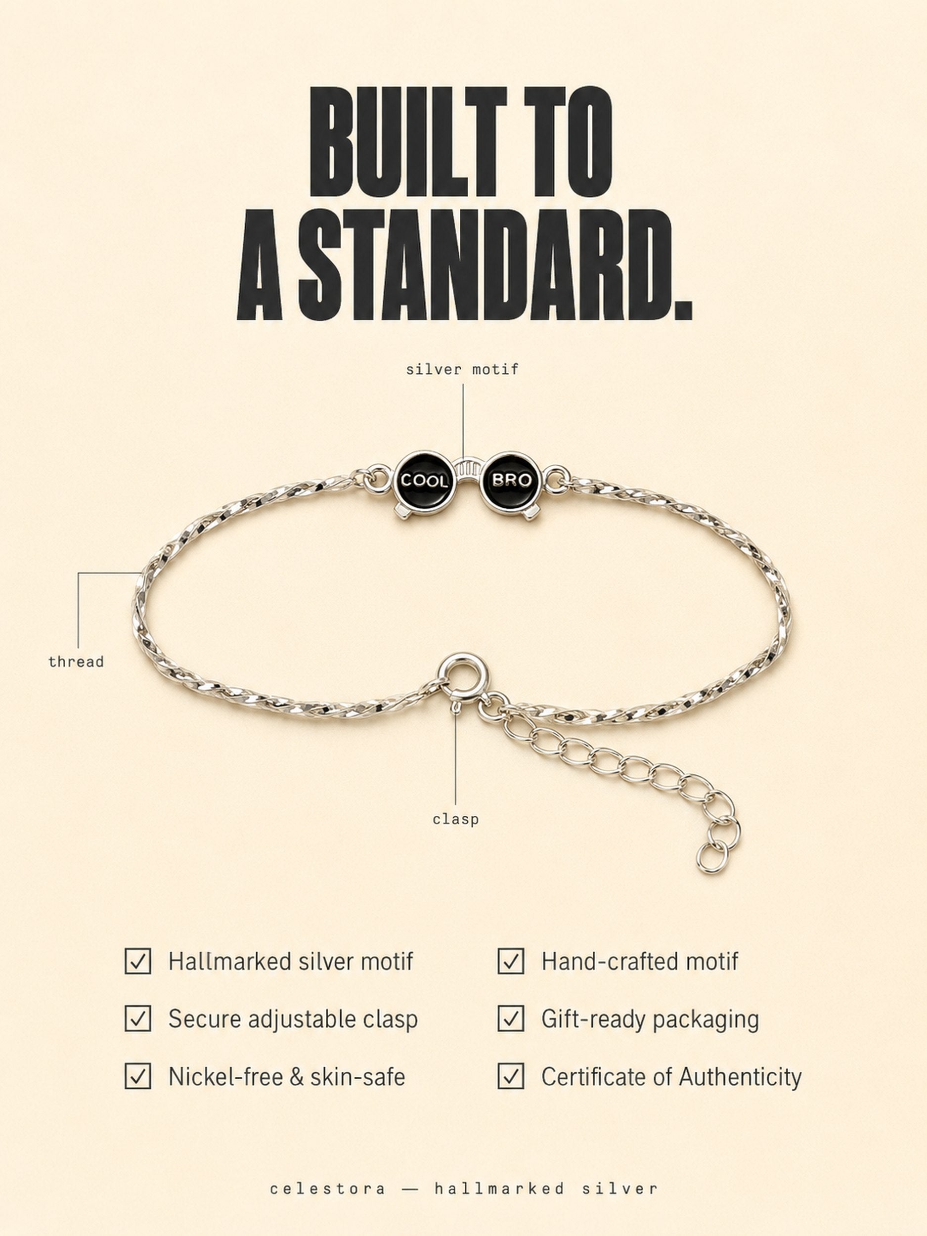 Cool-Bro Figaro Chain Rakshabandhan Rakhi