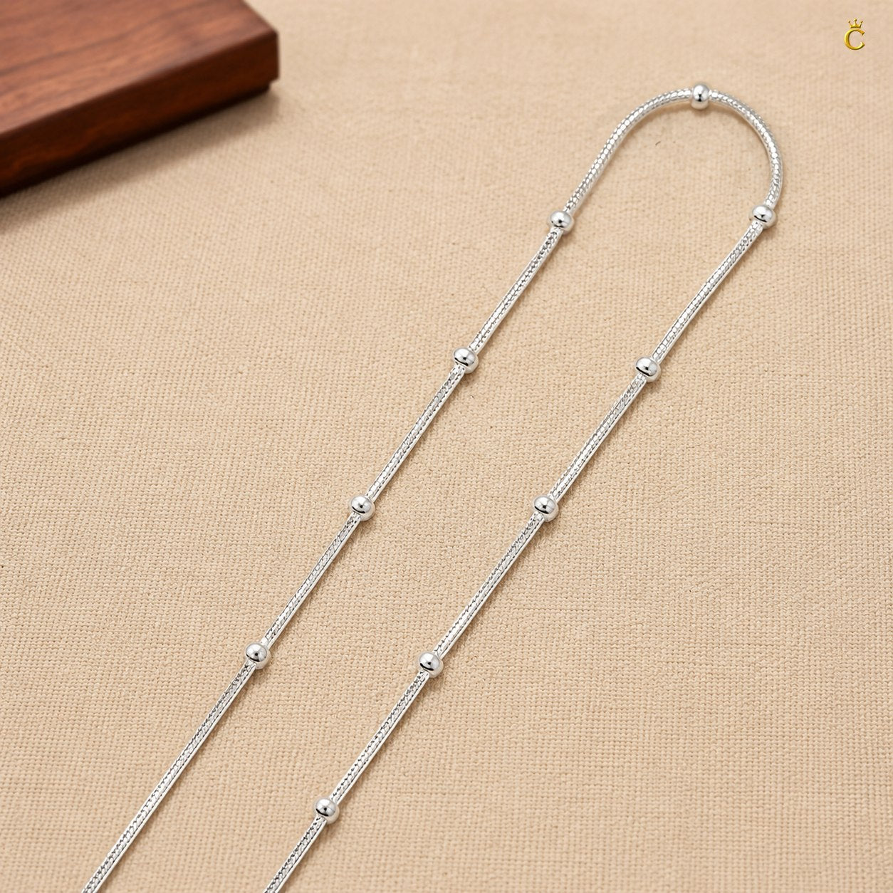 Silver Beaded Satellite Chain